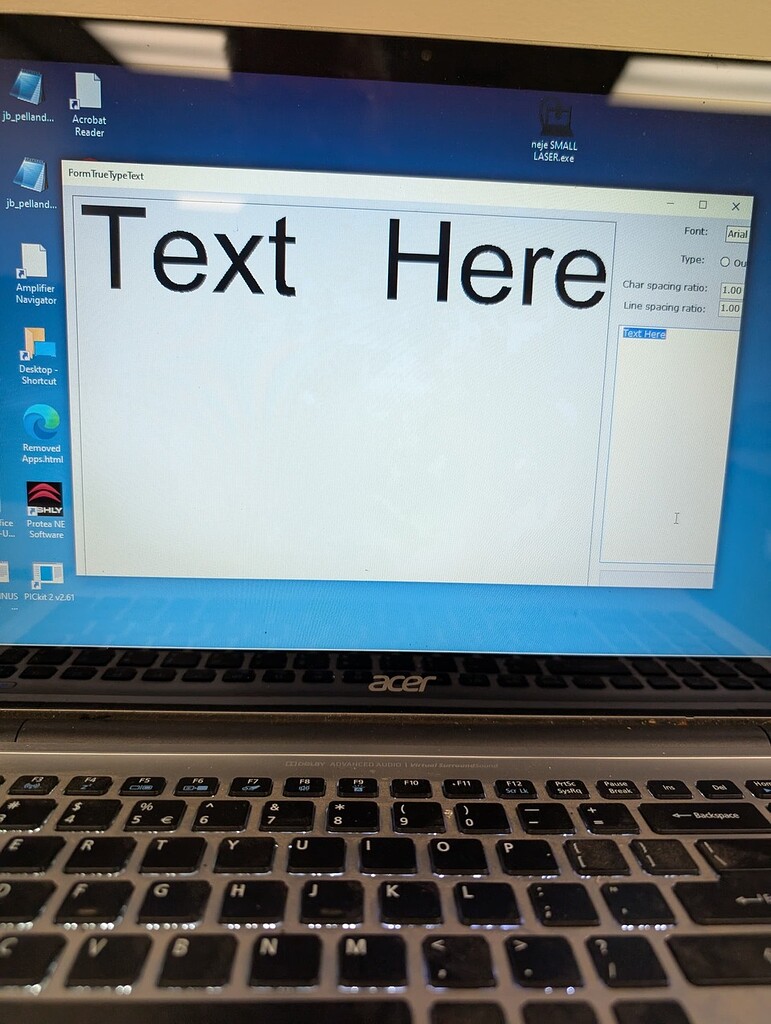 Neje Text Display for adding text not visible【Fixed】 - NEJE - Best Tool Builder